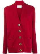 Aragona Oversized Button Cardigan - Red