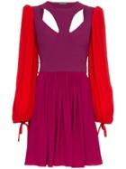 Alexander Mcqueen Colourblock Mini Dress - Pink & Purple