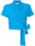 Etro Bow Tie Wrap Blouse - Blue