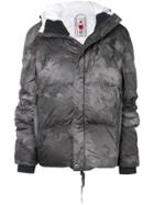 Kru Camouflage Oversized Puffer Jacket - Grey