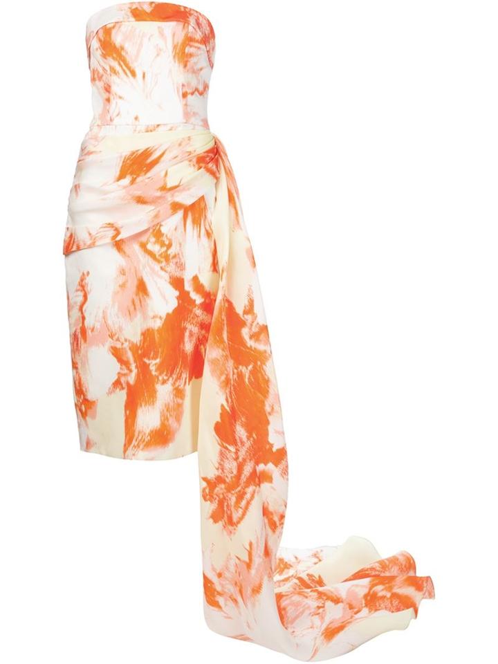 Christian Siriano Floral Strapless Dress