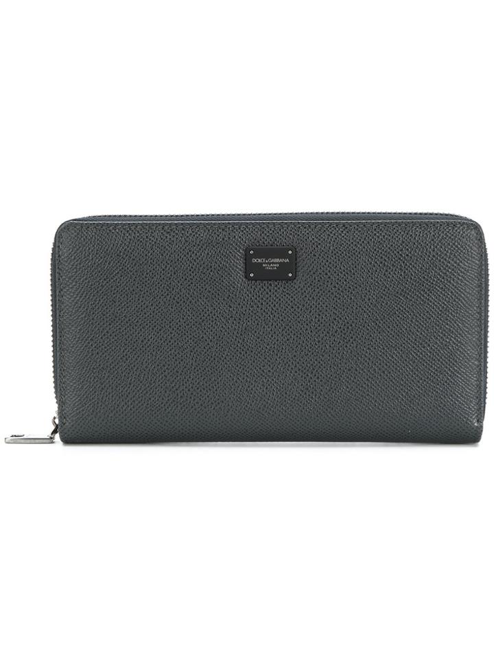 Dolce & Gabbana Logo Zip Wallet - Blue