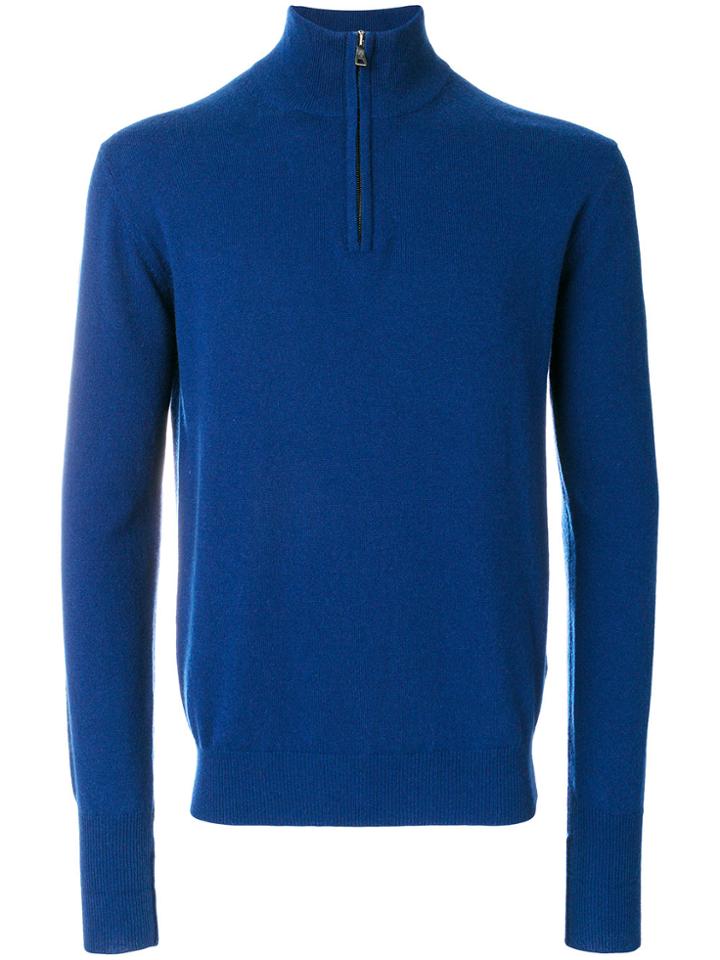 Ballantyne Roll Neck Pullover - Blue