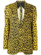 R13 Leopard Print Blazer - Yellow