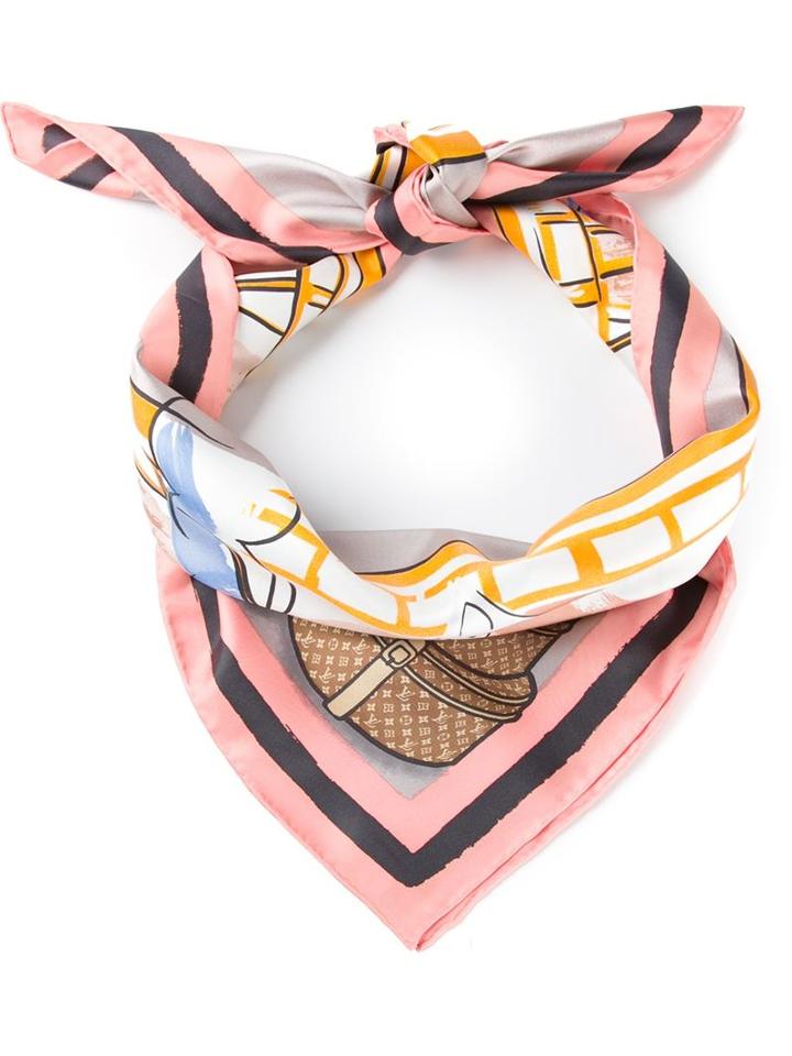 Louis Vuitton Vintage Tote Print Scarf, Women's