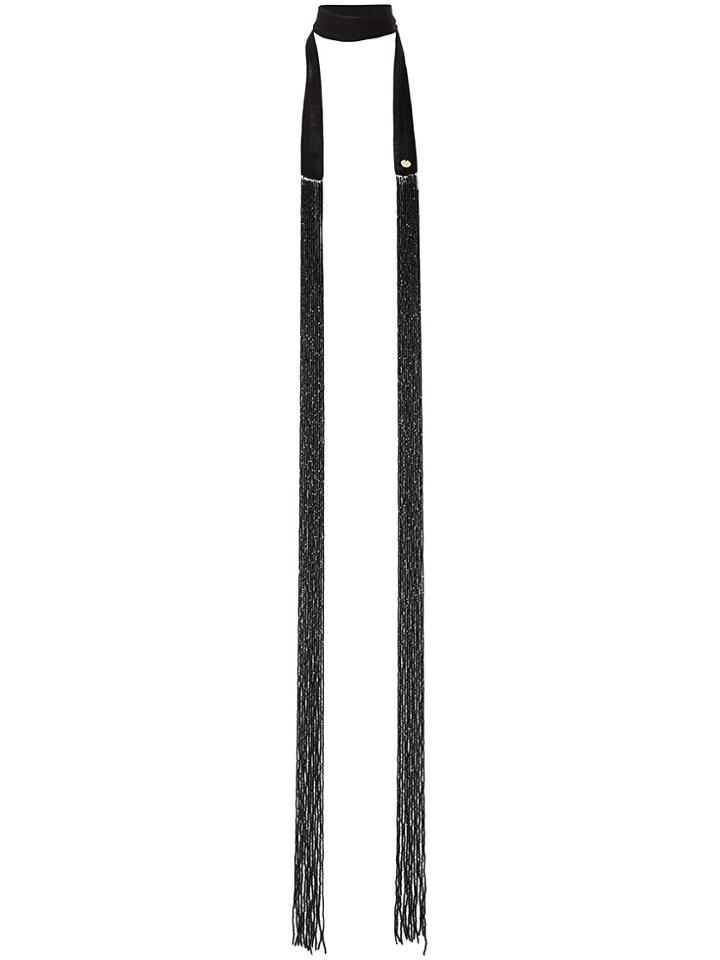 Ann Demeulemeester Blanche Beaded Extra Long Necklace - Black