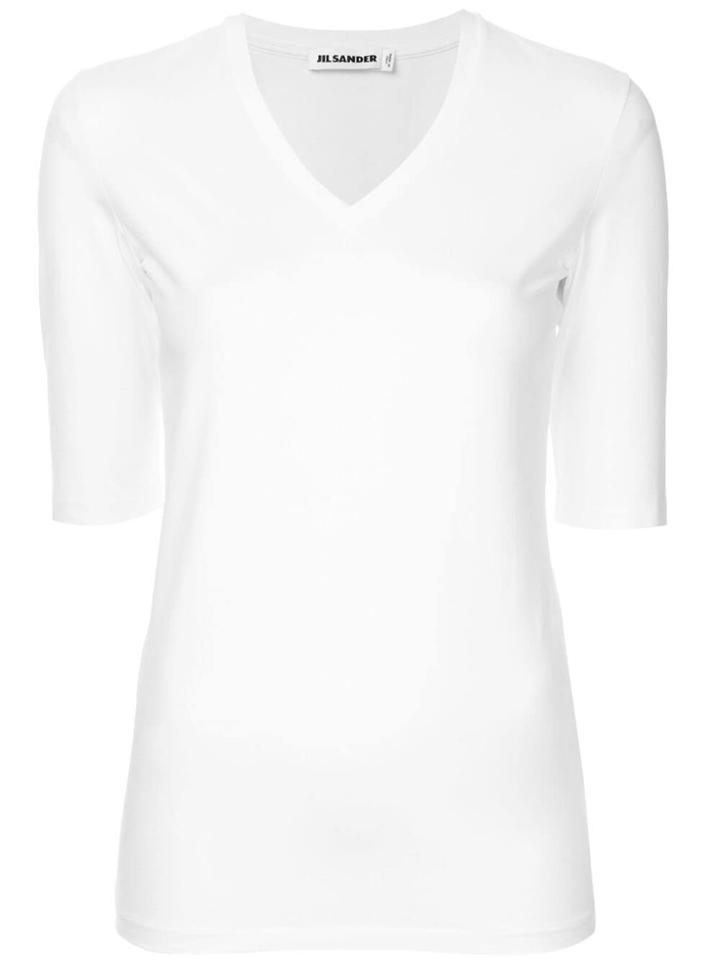 Jil Sander V-neck Top - White