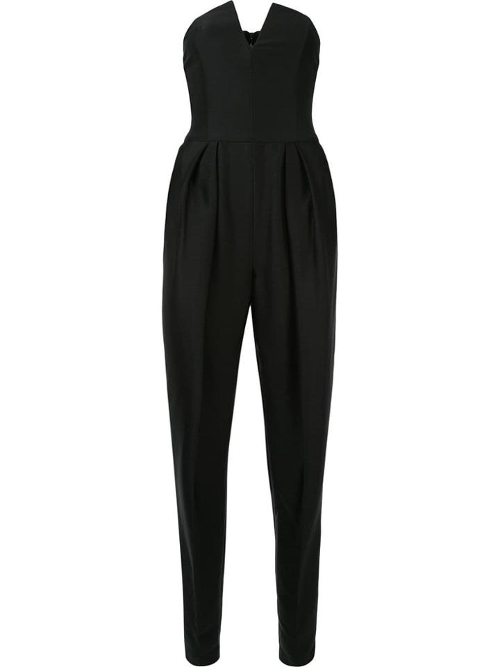 Bianca Spender Strapless Jumpsuit - Black
