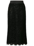 Dolce & Gabbana Lace Overlay Skirt - Black