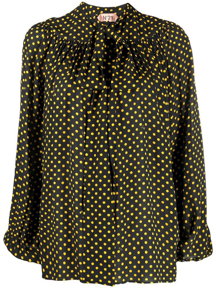 Nº21 Polka Dot Blouse - Black