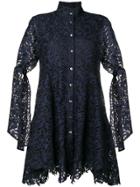 Osman Lace Leaf Dress - Blue