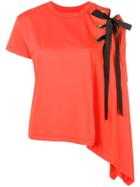 Sacai Curved Oversized T-shirt - Orange