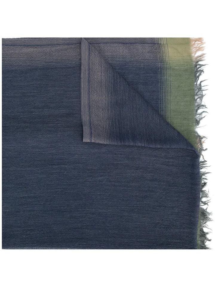 Fashion Clinic Timeless Frayed Edge Scarf - Blue