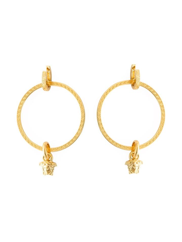 Versace Medusa Hoop Earrings - Metallic