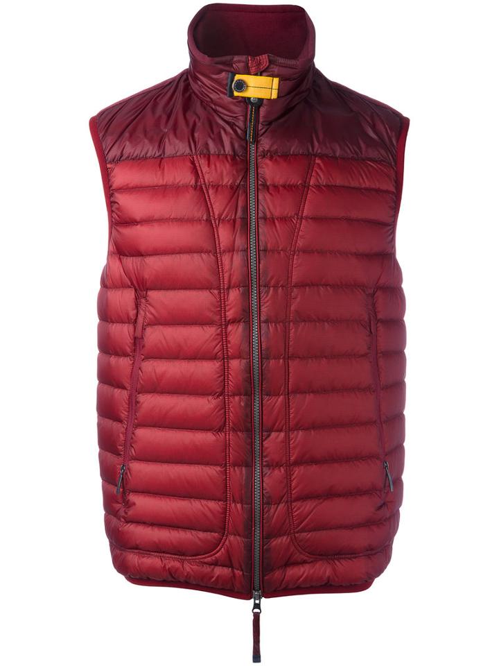 Parajumpers Sleeveless Padded Coat, Men's, Size: Medium, Red, Polyester/polyamide/feather Down
