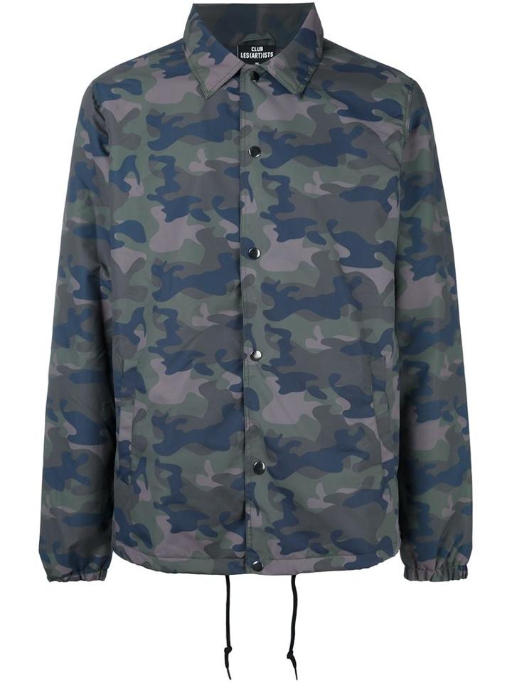 Les (art)ists Camouflage Jacket, Men's, Size: Medium, Green, Polyester
