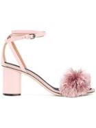 Marco De Vincenzo Fringed Sandals - Pink & Purple