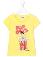 Moschino Kids Popcorn Print T-shirt, Size: 6 Yrs, Yellow/orange