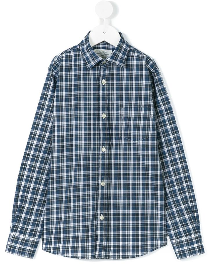 Hartford Kids - Checked Shirt - Kids - Cotton - 8 Yrs, Boy's, Blue
