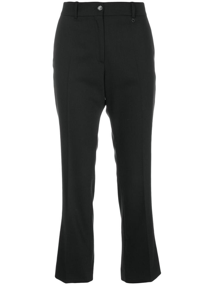 Jil Sander Navy Cropped Tailored Trousers - Black
