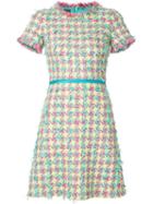 Boutique Moschino Shortsleeved Tweed Dress, Women's, Size: 40, Green, Cotton/polyamide/acetate/virgin Wool