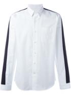 Ami Alexandre Mattiussi Contrast Sleeve Stripe Shirt, Men's, Size: 39, White, Cotton/wool