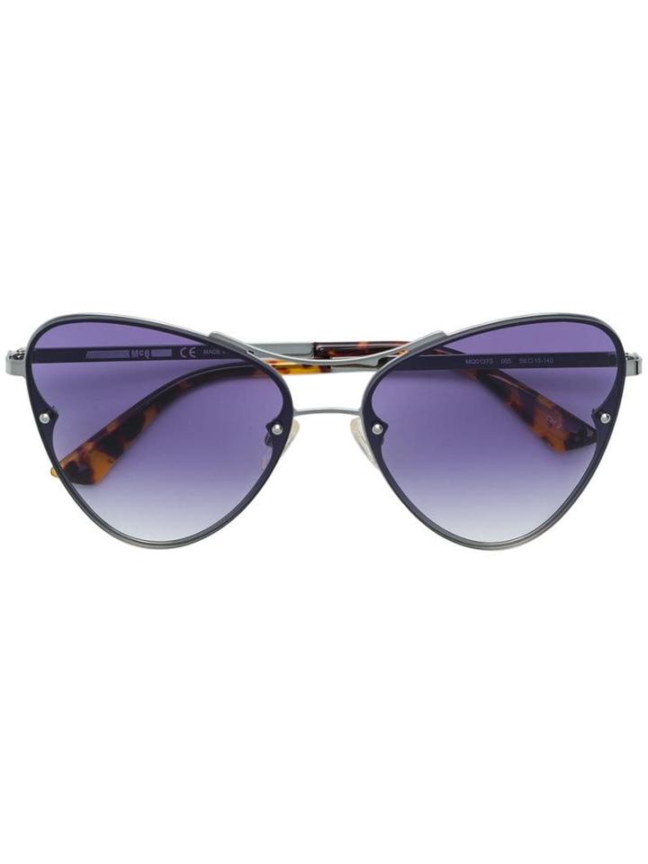 Mcq Alexander Mcqueen Oversized Sunglasses - Metallic