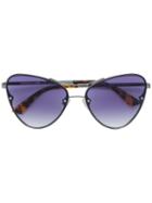 Mcq Alexander Mcqueen Oversized Sunglasses - Metallic