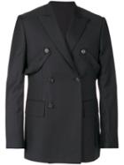 Delada - Double Breasted Strap Coat - Men - Wool - 46, Black, Wool
