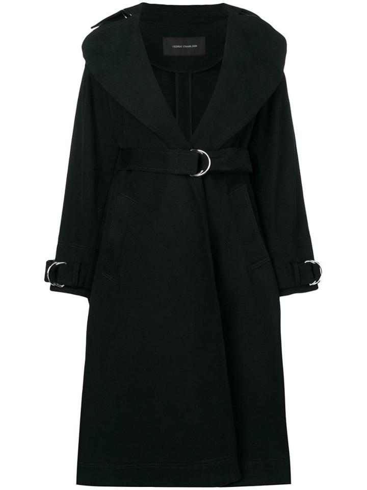 Cédric Charlier Belted Midi Trench - Blue