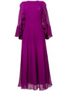 Giambattista Valli Ruffled Sleeve Dress - Purple