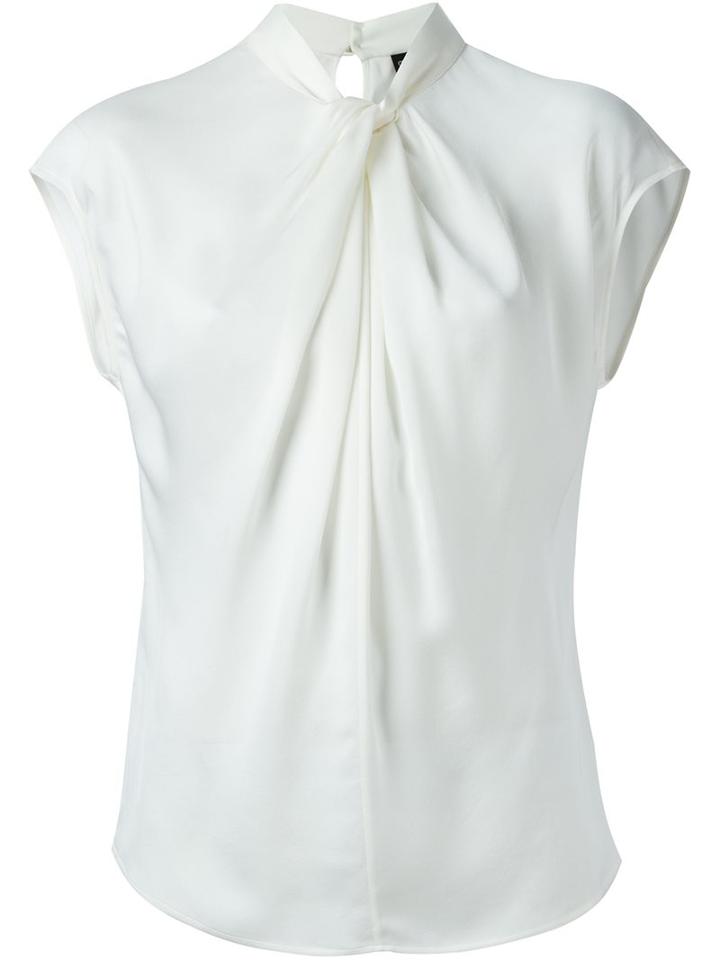 Giorgio Armani Draped Cap-sleeve Blouse