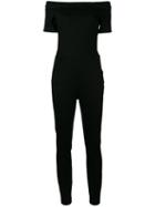 3x1 - Off-shoulder Jumpsuit - Women - Cotton/polyester/spandex/elastane - M, Black, Cotton/polyester/spandex/elastane