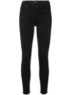7 For All Mankind Skinny Cropped Jeans - Black