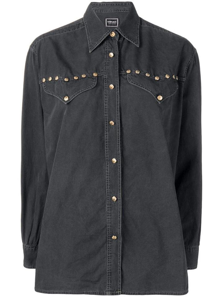 Versace Pre-owned Long-sleeve Buttoned Shirt - Black