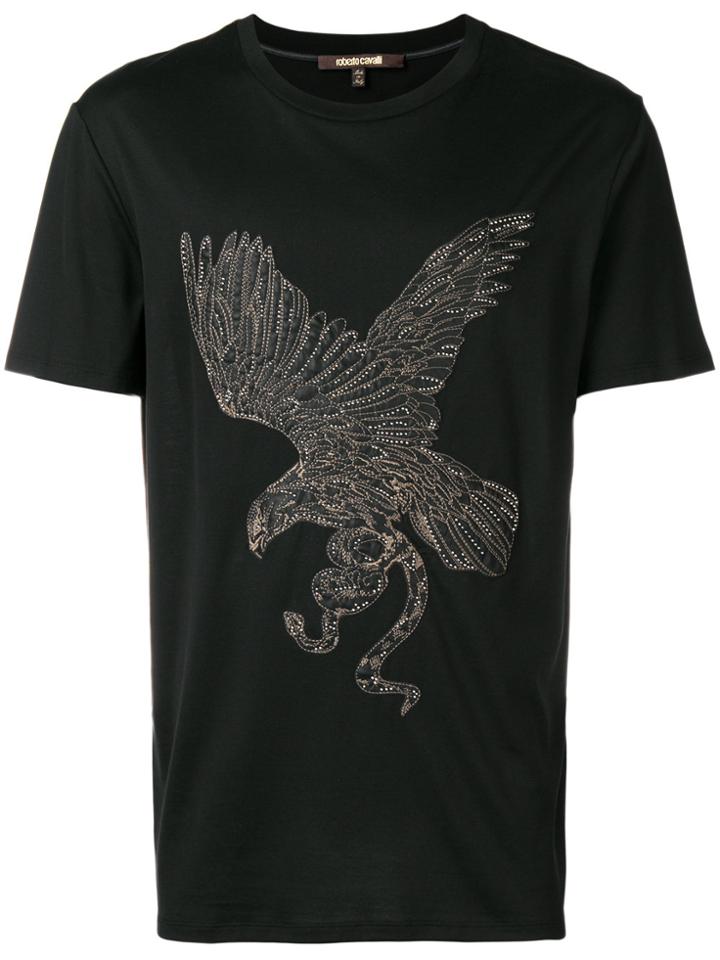 Roberto Cavalli Embellished Eagle T-shirt - Black