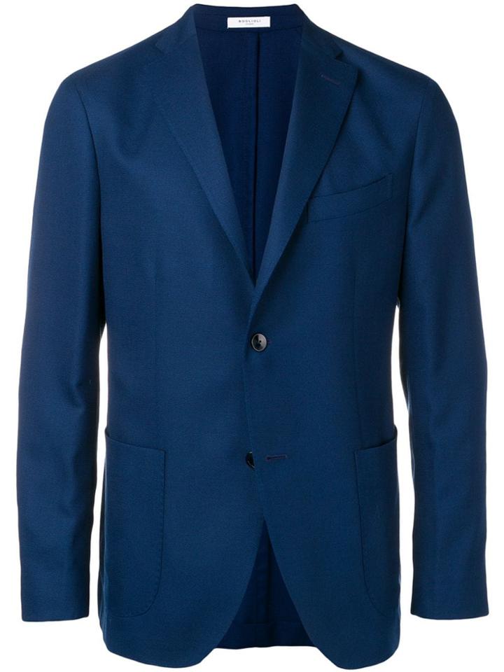 Boglioli Fitted Wool Blazer - Blue