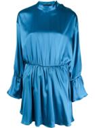 Federica Tosi Gathered Mini Dress - Blue