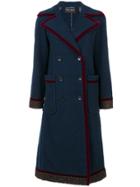 Etro Velvet Trim Coat - Blue