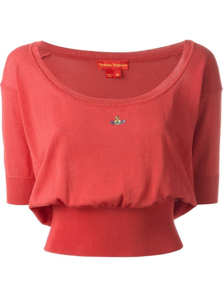 Vivienne Westwood Red Label Cropped Knit Orb Logo Top