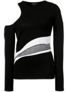 Cushnie Cut-out Shoulder Top - Black