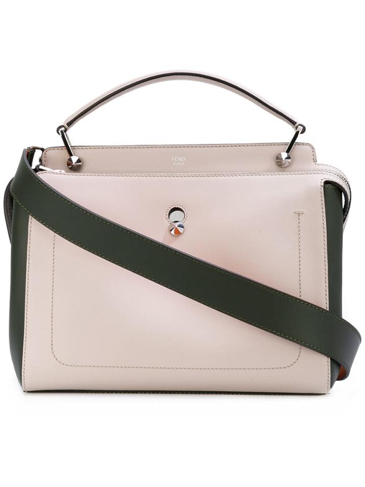 Fendi Color Block Dotcom Tote - Neutrals