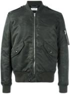 Saint Laurent Camouflage Print Bomber Jacket, Men's, Size: 48, Green, Cotton/nylon 12
