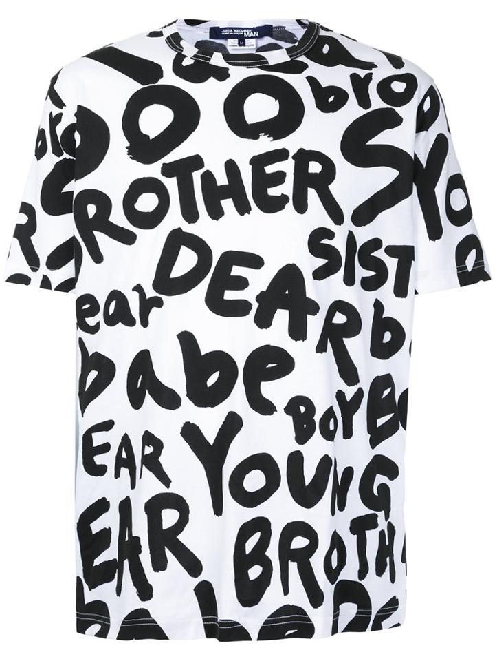 Junya Watanabe Comme Des Garçons Man Printed Graffiti T-shirt - White
