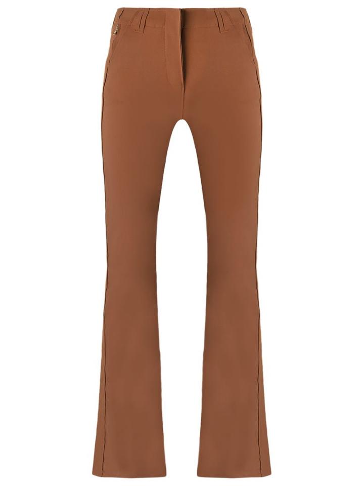 Gloria Coelho Flared Trousers, Women's, Size: 40, Brown, Elastodiene/polyamide