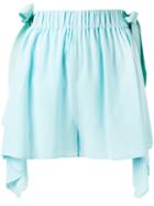 Fendi - Scalloped Handkerchief Hem Shorts - Women - Silk/viscose - 40, Women's, Blue, Silk/viscose
