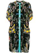 Tsumori Chisato - Multi-pattern Shift Dress - Women - Polyester/cupro - S, Women's, Black, Polyester/cupro