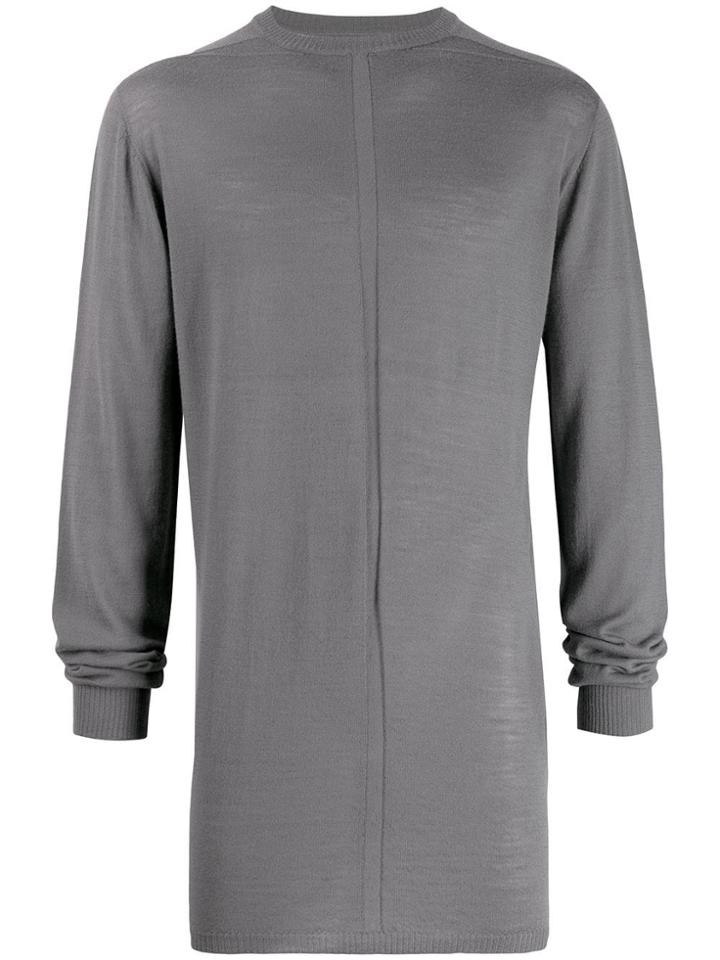 Rick Owens Long-sleeve Fitted Sweater - Blue
