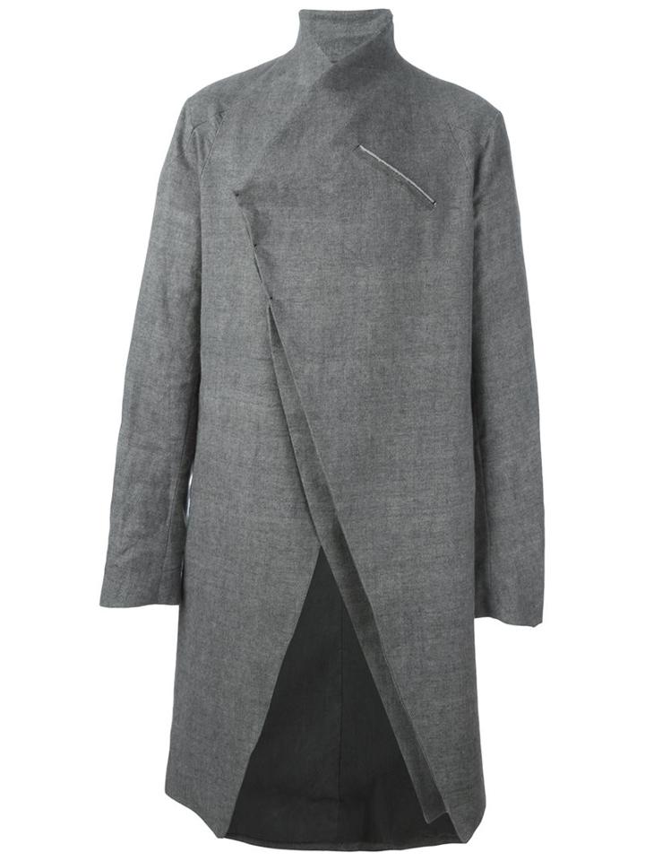 Lost & Found Ria Dunn Long Coat, Men's, Size: Large, Grey, Cotton/linen/flax
