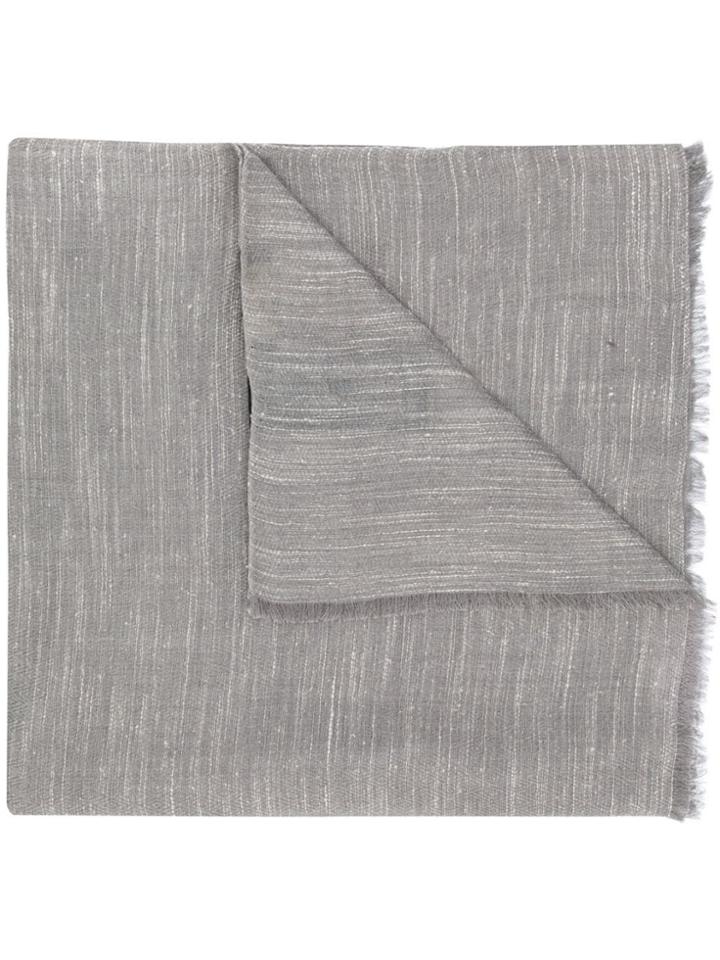 Etro Knitted Fringed Scarf - Grey